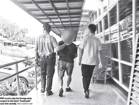 Foreign passenger now in police custody after bomb joke at .